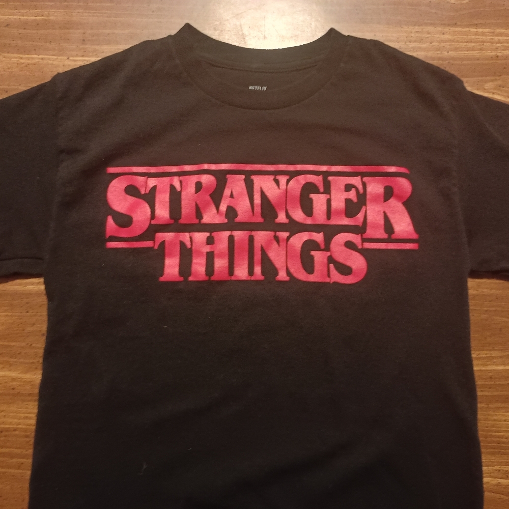 Stranger Things Logo T-Shirt - Small // TV Netflix show graphic tee shirt